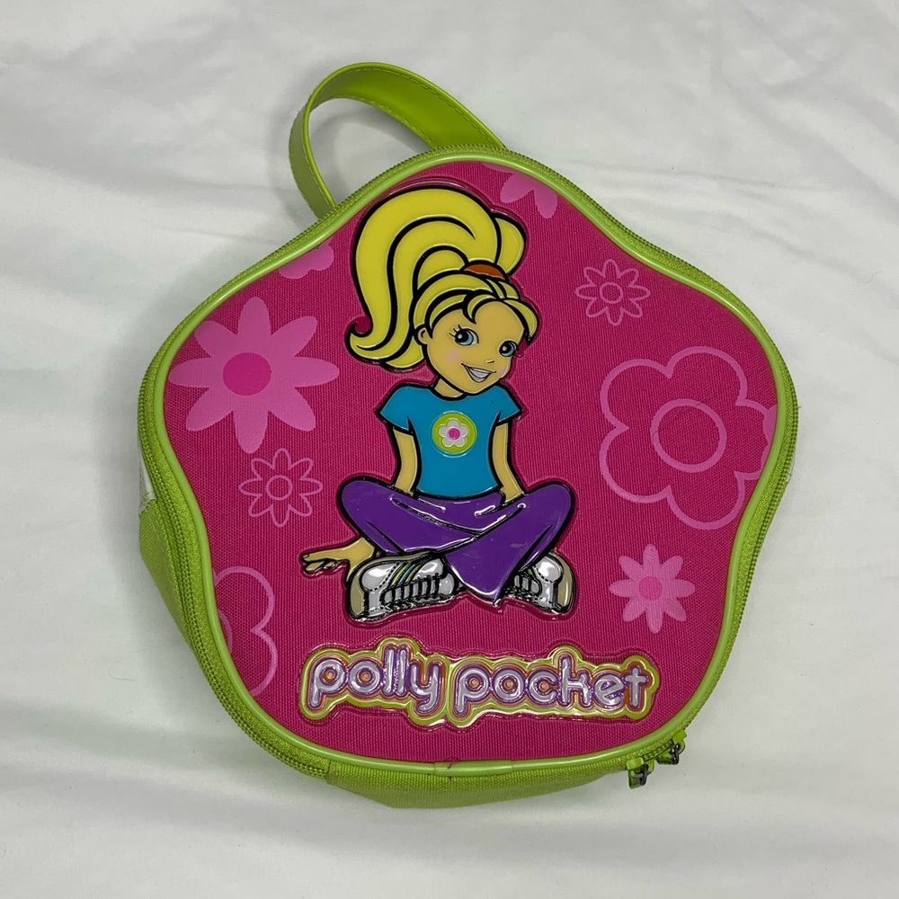 Vintage 2004 Polly Pocket Bag Zippered Storage Carrying Case Only.